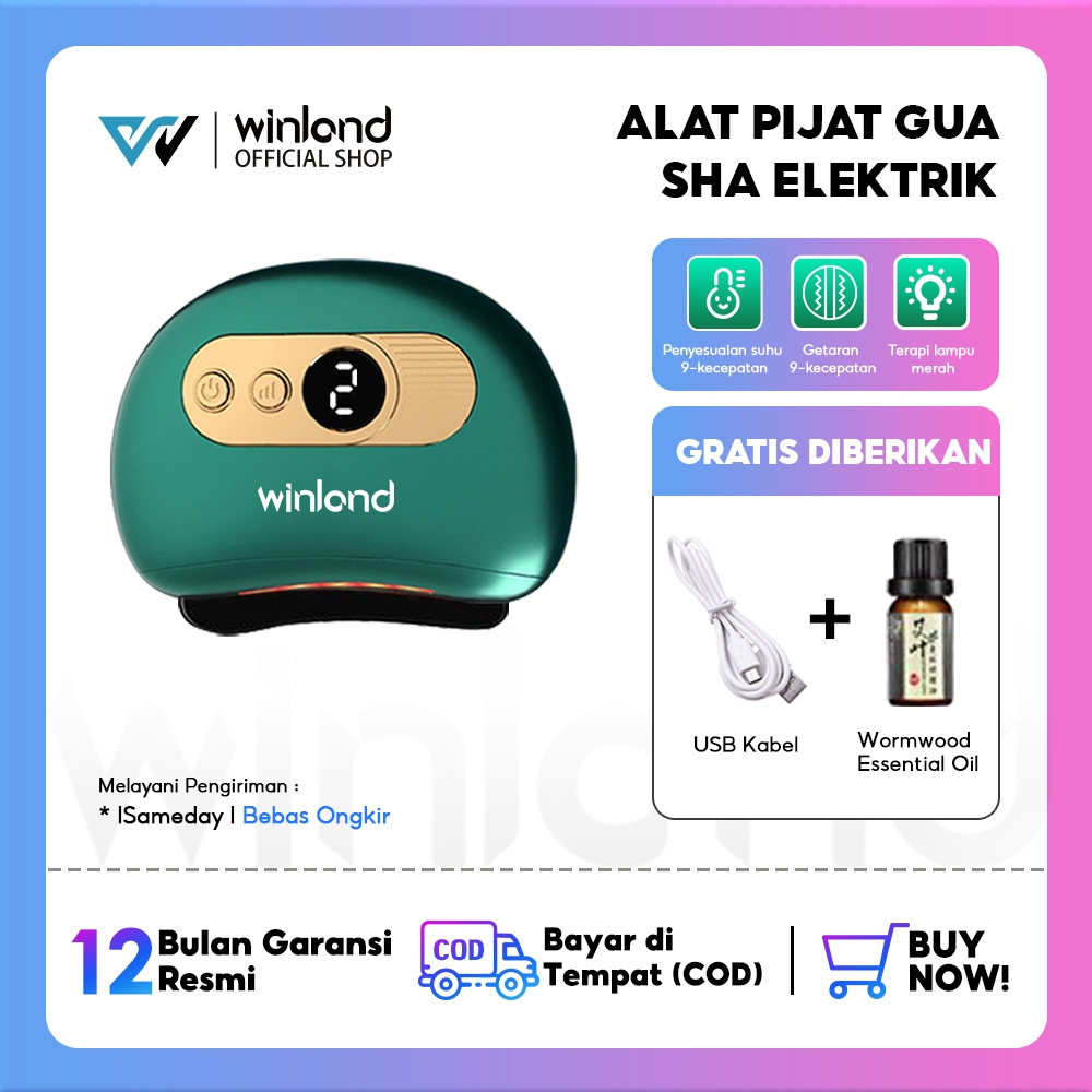 {ORI}Winland Face Massage Electric Alat Pijat Elektrik Wajah Gua Sha Massager Setrika Wajah
