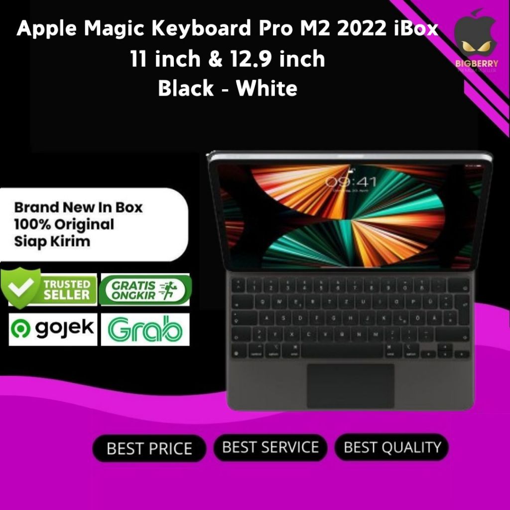 IBOX Apple Magic Keyboard iPad Pro 2022 M2 4th 6th Gen 11 12.9 Resmi