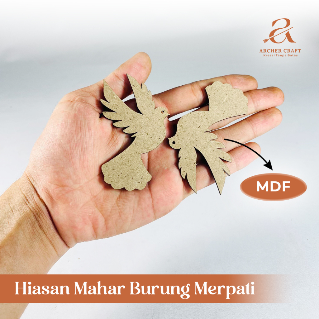 CHIPBOARD BURUNG MERPATI / HIASAN MAHAR BURUNG MERPATI MDF