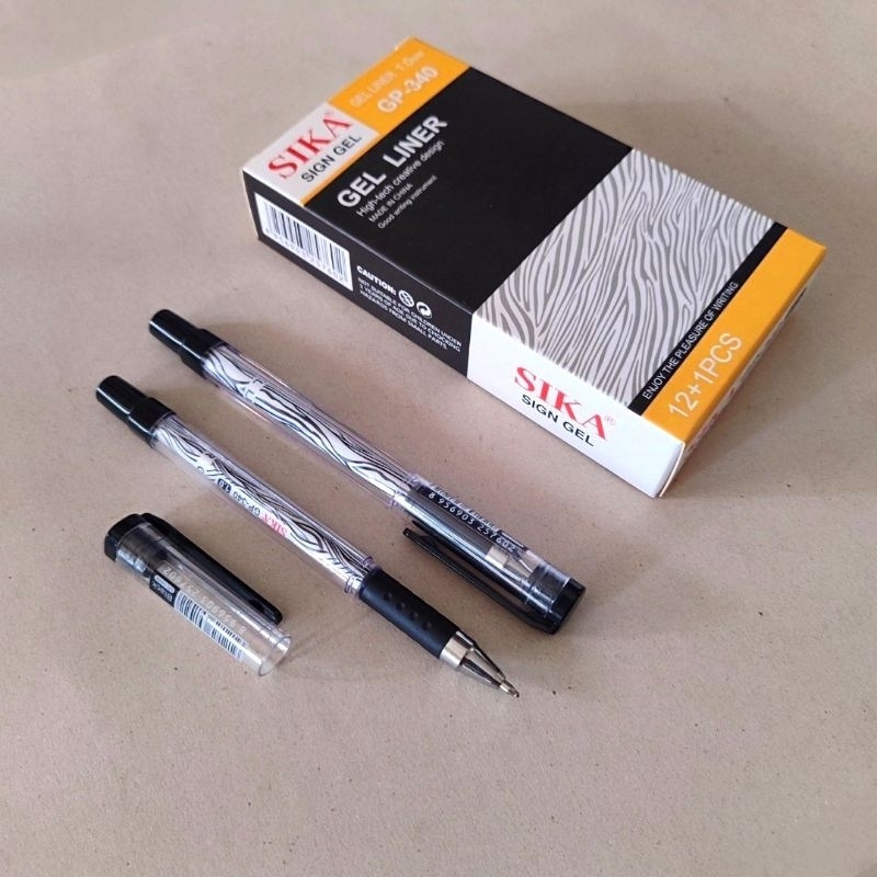 

1 Pak Pulpen Gel Liner Sika GP 340 Isi 12 Pcs HITAM