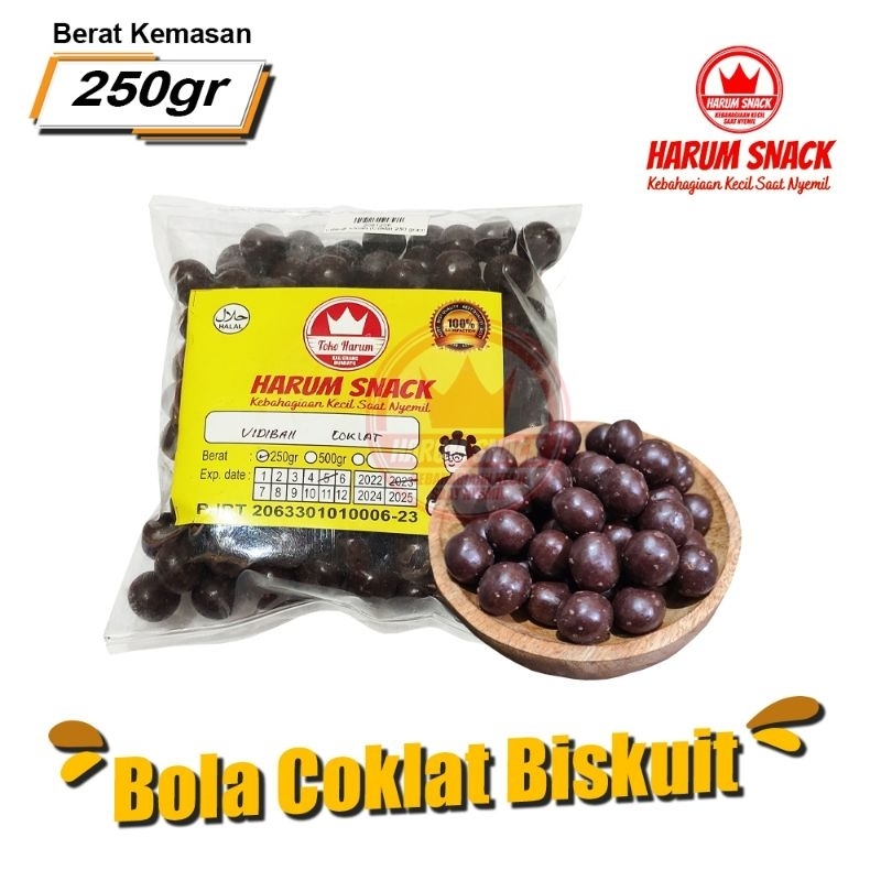 

BOLA COKLAT BISKUIT 250 gram [Harum Snack Official] CHOCO BALL SNACK KILOAN CAMILAN CEMILAN MAKANAN