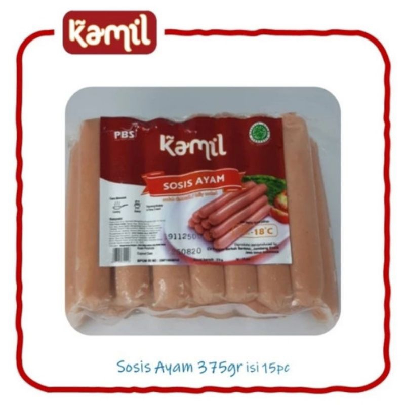 

kamil sosis ayam 375gr (isi 15pcs)