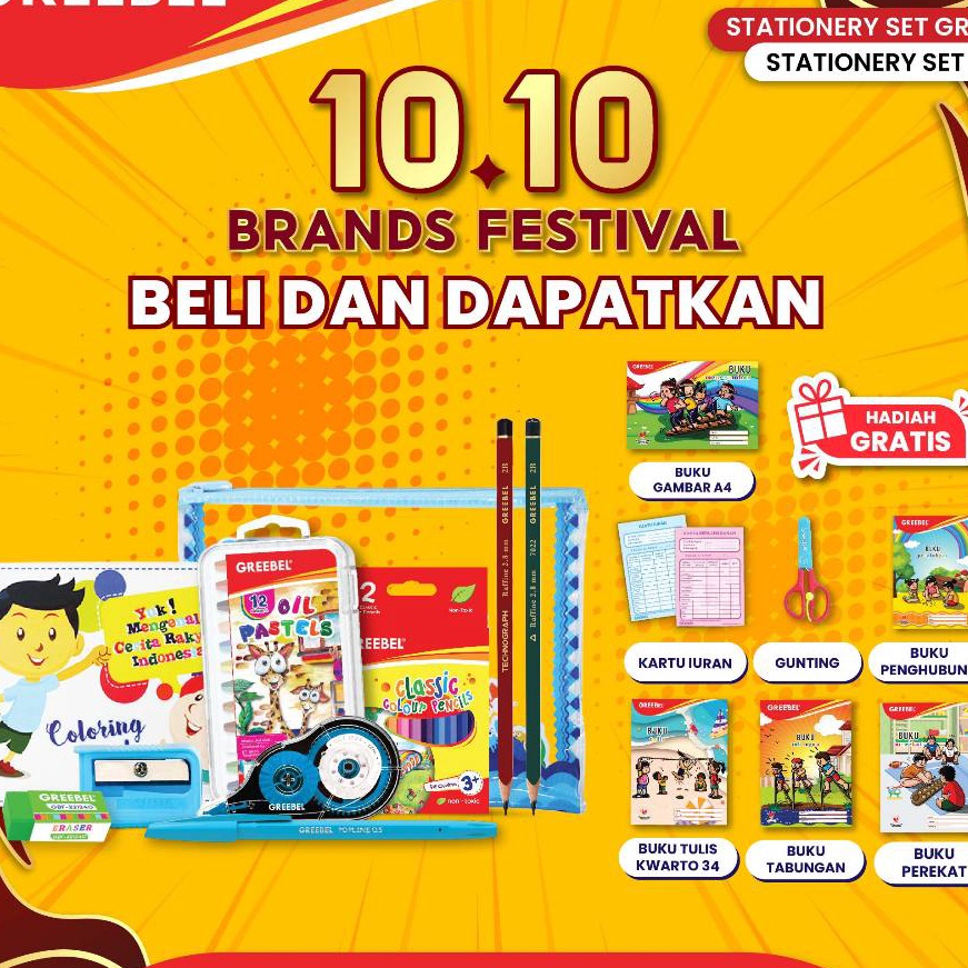 

Khusus GREEBEL Alat Tulis SET 72 T Stationary Stationery Set Alat Tulis Sekolah Alat mewarnai Anak