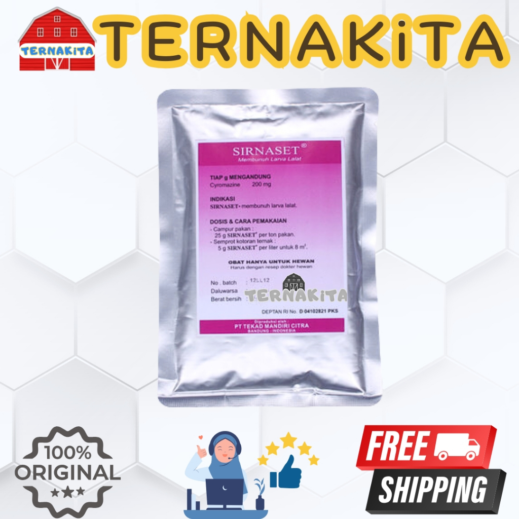 SIRNASET 250 gr - Cyromazine Anti Lalat Pada Ternak Sapi Kambing Ayam Unggas
