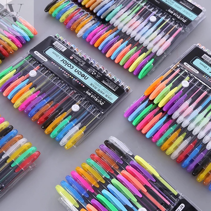 

KP8 18 Pcs Pulpen Warna Pen Gel warna warni 1mm Bolpen pastel Pulpen gel neon color Pen Pastel Warna Warni 1 set 18 Warna Glitter Pen