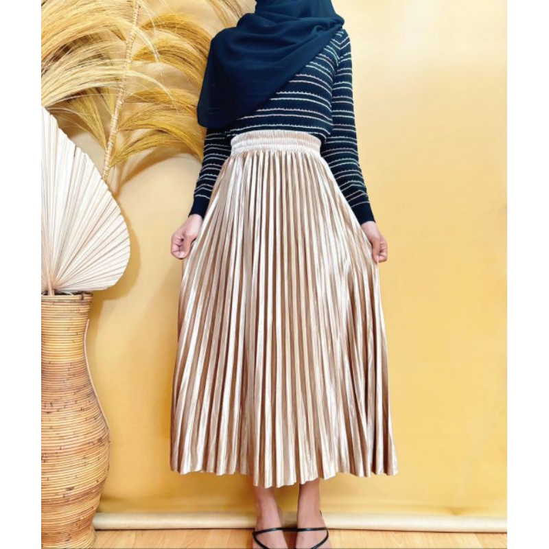 ROK PLISKET BLUDRU PREMIUM / ROK PLISKET BLUDRU PENDEK / ROK PLISKET BLUDRU VELVET IMPORT PREMIUM