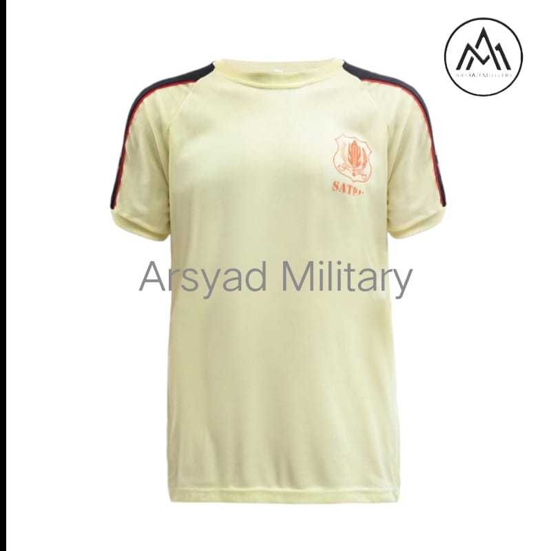 KAOS SATPAM VAVING CREAM LENGAN PENDEK TERBARU