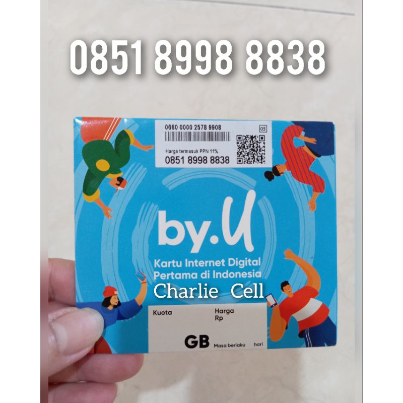 Kartu Perdana Telkomsel BY U 4G 5G Kartu Aktif Selamanya 12 Digit Nomor Cantik 0851 8998 8838 Free K