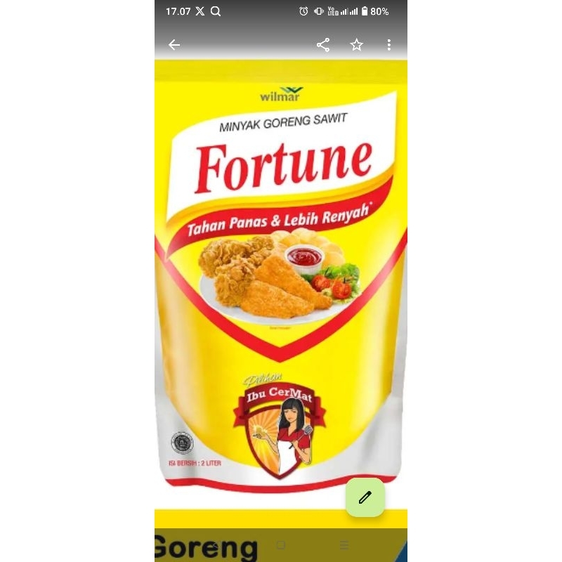 

minyak goreng fortune 2 liter