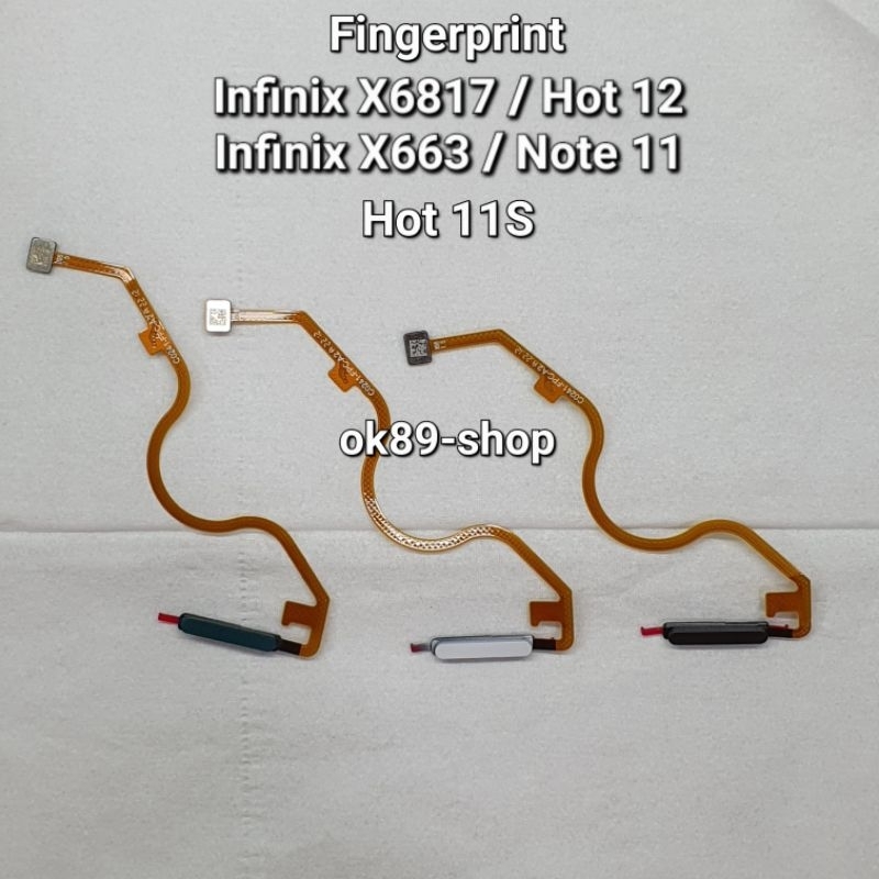 Flexible Fingerprint / Sidik Jari Infinix X6817 / X663 / Hot 12 / Infinix Note 11 / Hot 11S NFC ORIG