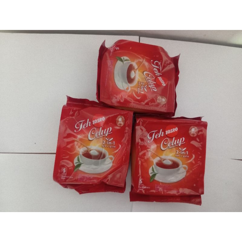 

teh sosro 2in1 teh+gula perboss isi 5sachet