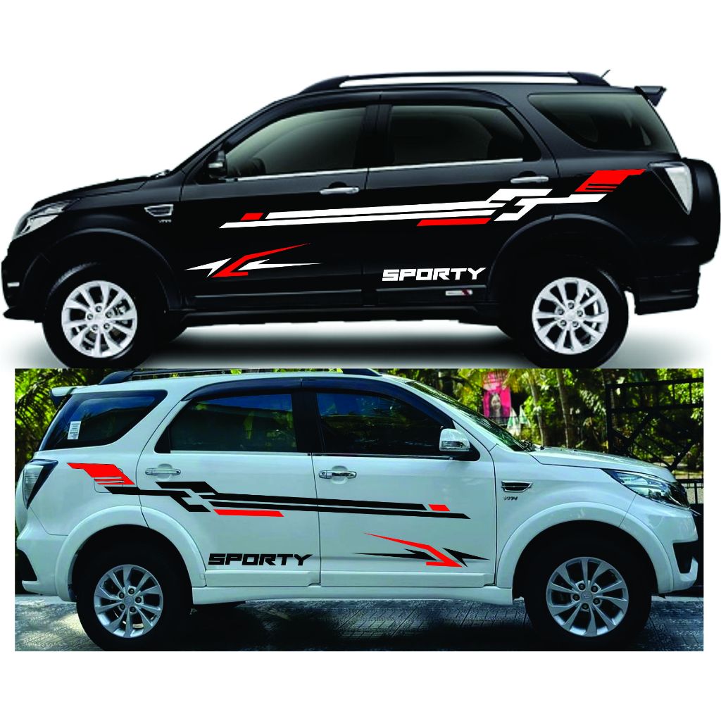 Stiker Striping Mobil terios Stiker Cutting terios sporty Stiker Mobil Daihatsu teriosTerbaru