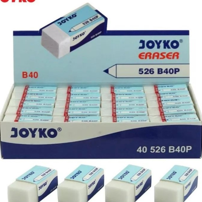 

KP8 Eraser Penghapus pensil JOYKO Putih isi 2 Pcs