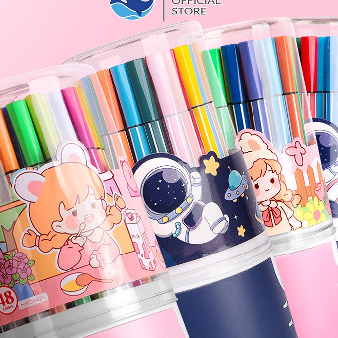 

KI3 Paus Biru Spidol Warna Warni 1 Set Hexagonal Watercolor Marker Pen 1224 Warna