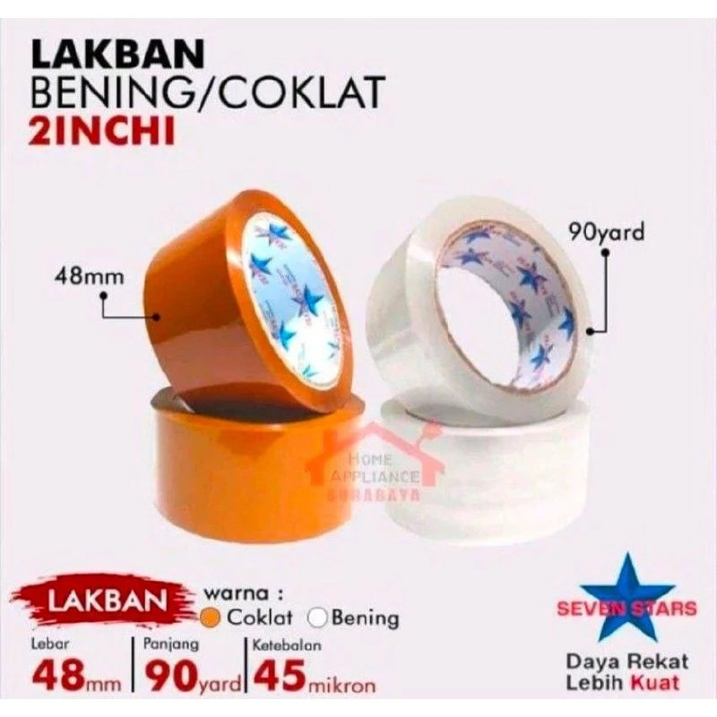 

Lakban 90yard Coklat Seven Star