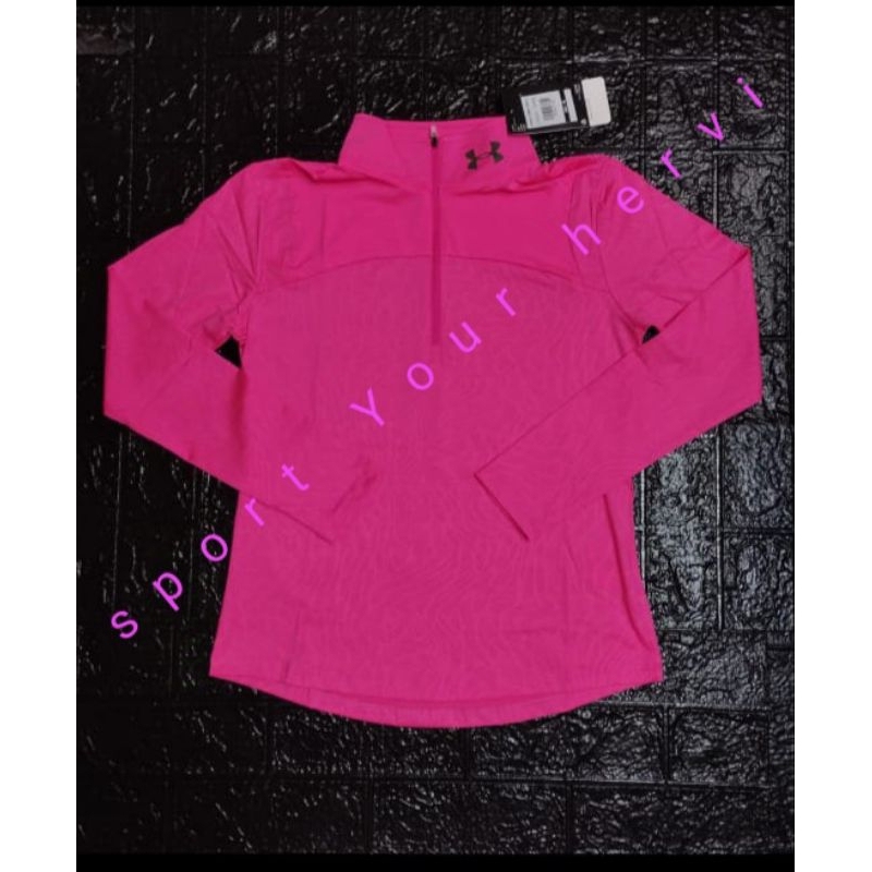 kaos lengan panjang zipper import running olahraga new