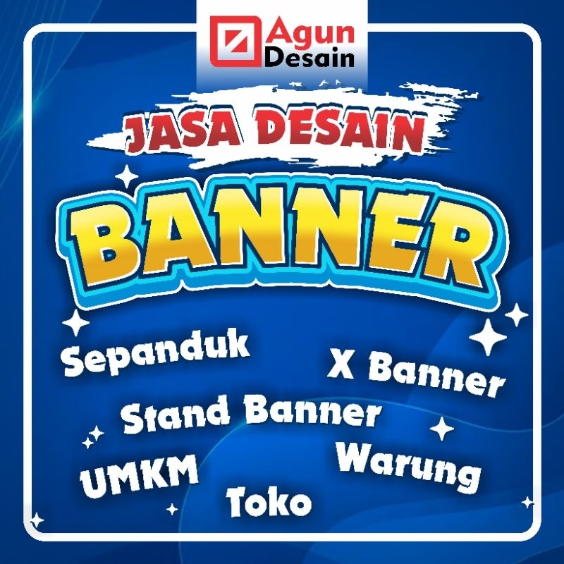 Jasa Desain Banner, Sepanduk, X banner, Stand Banner, Warung, Toko, Konter Dll