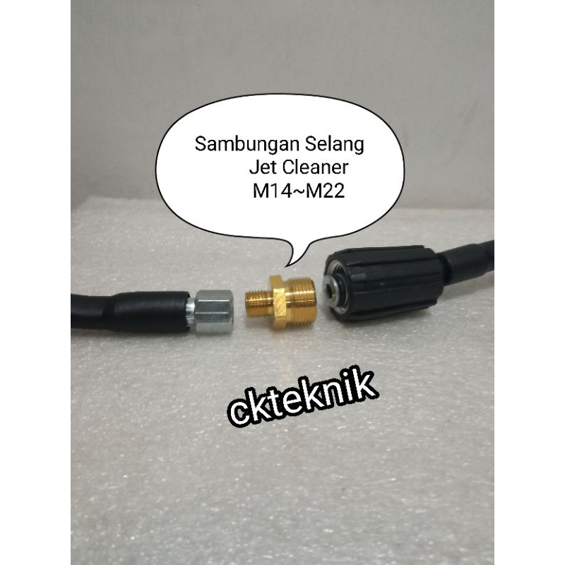 nepel adaptor sambungan selang jet cleaner drat M14~M22 penyambung selang jet cleaner