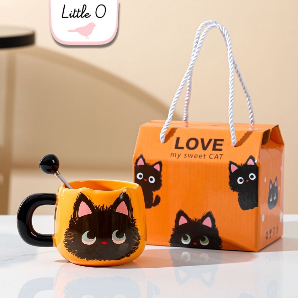Harga Miring Cat Mug Hampers Mickey Mug Set cangkir keramik lucu mug couple mug keramik couple A6