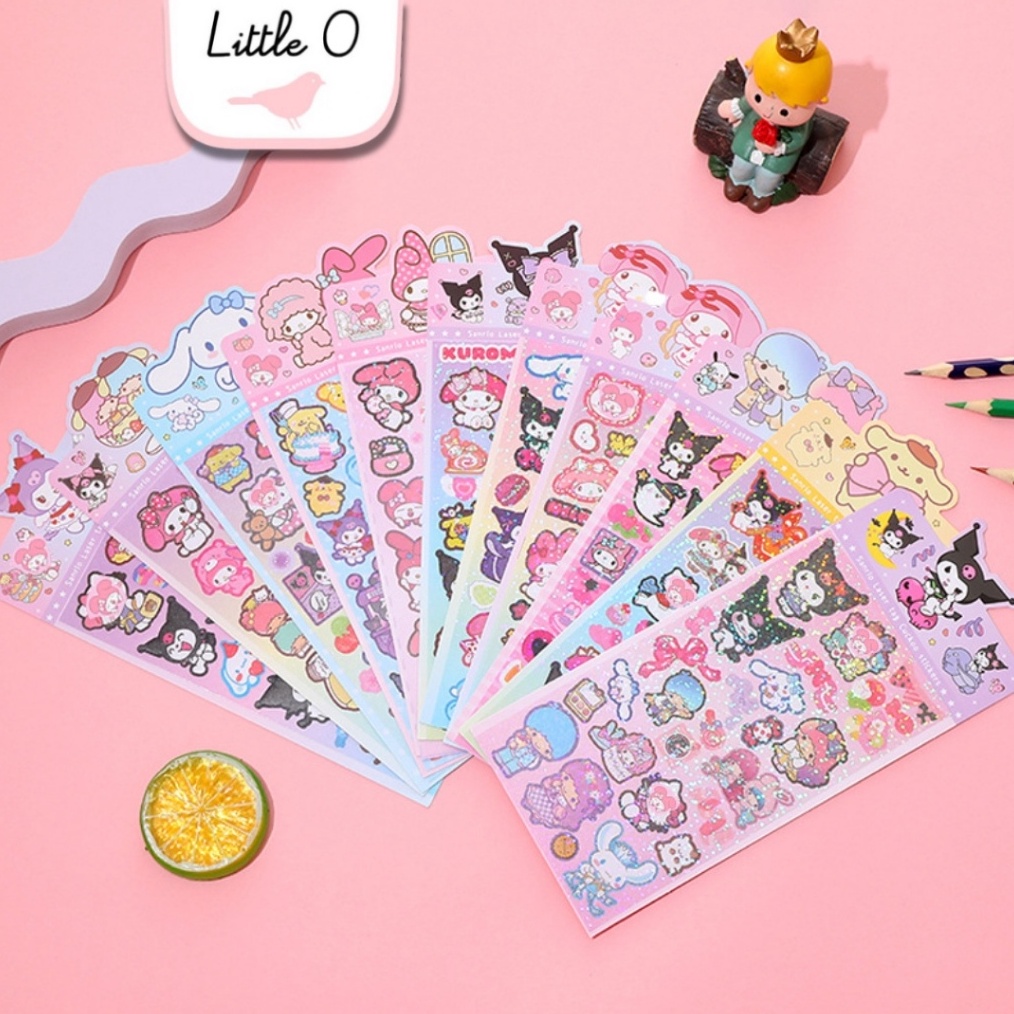 

Potongan Akhir Pekan 1PCS Stiker Laser Hello Sticker Note Sticker Jepang Sticker Dekor Stationery A6