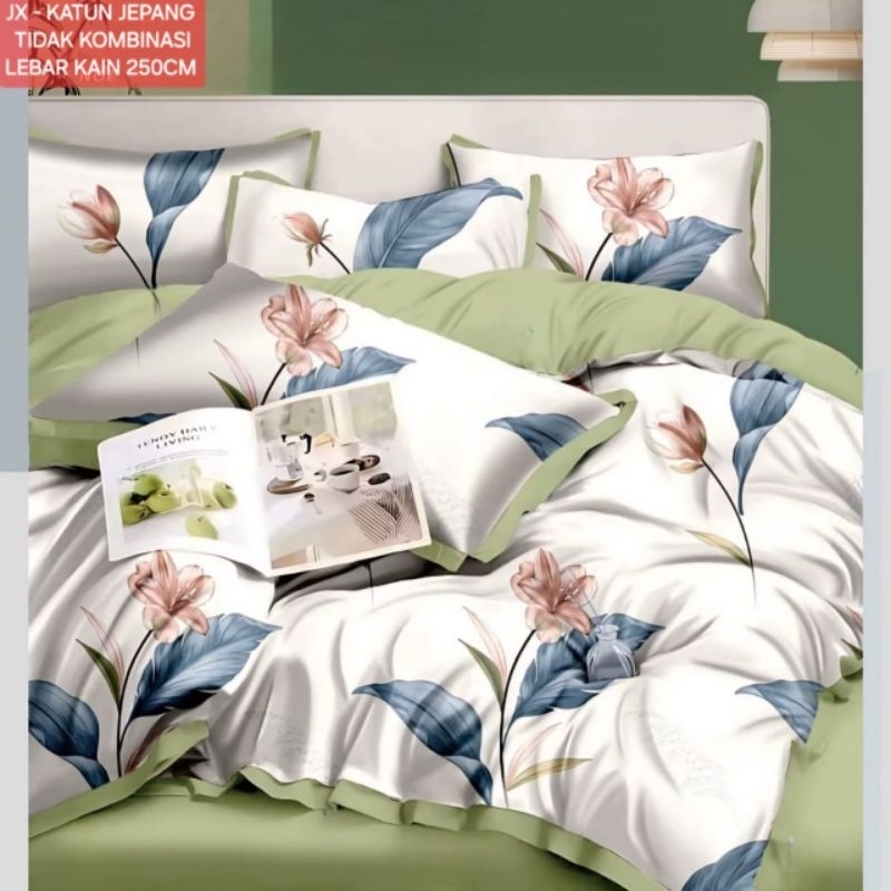 Sprei Katun Jepang ORI 90x200 s/d 200x200 T:30cm/Sprei katun jepang anti geser