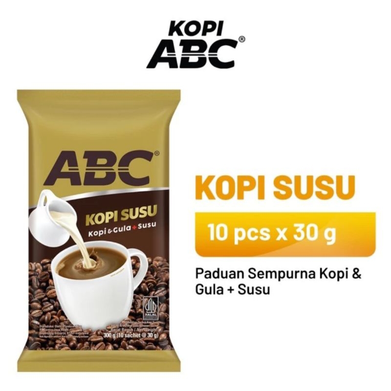 

ABC kopi susu 30gr x 10 pcs kopi susu kemasan sachet renceng