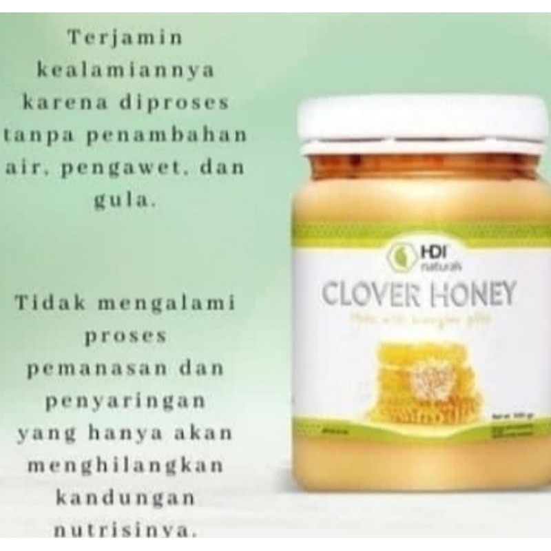

madu clover honey 500gr exp 2026 free sendok kayu