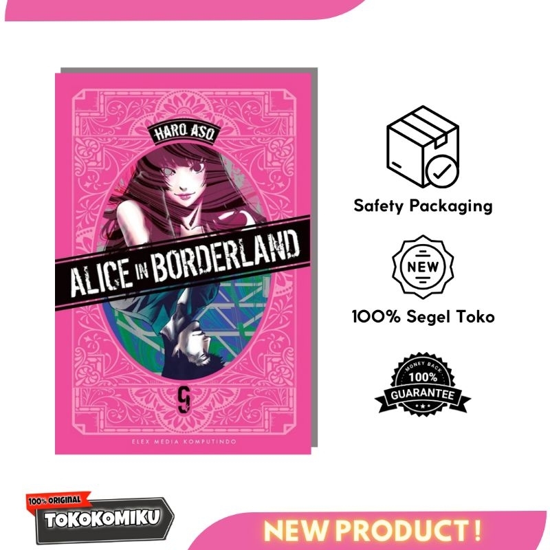 Serial Komik Alice in Borderland / Imawa no Kuni no Alice -by Haro Aso - Volume 1-9 (NEW)