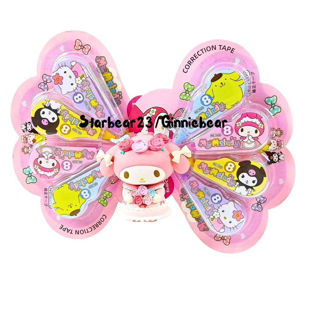 

Correction tape karakter(1 set isi 4 pcs) Tipe X My Melody and friends ( TMG 600)