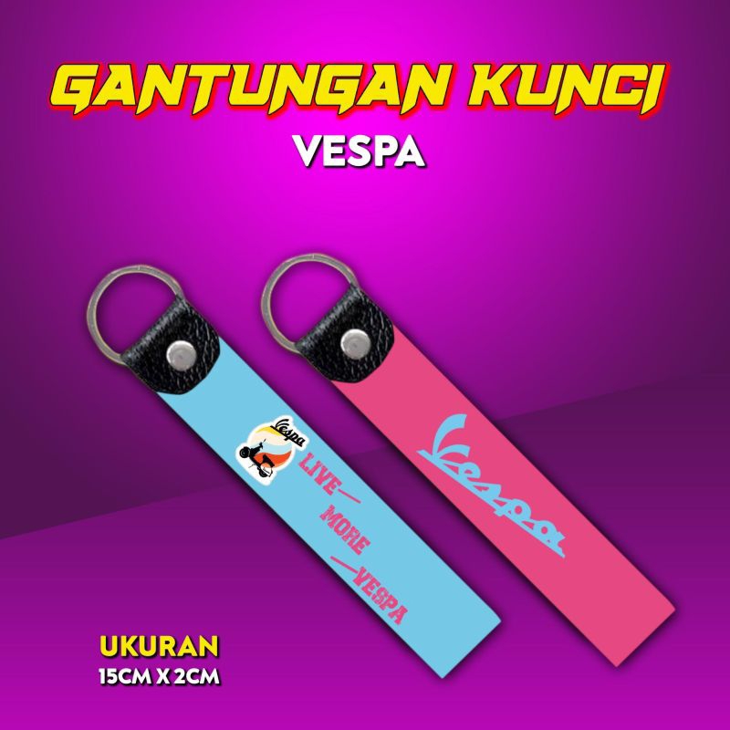 gantungan kunci tulisan vespa kode 01, gantungan kunci motor, gantungan kunci printing