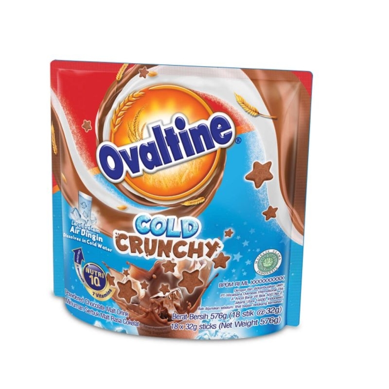 

OVALTINE COLD CRUNCHY Bags Minuman Serbuk Es Coklat 18x32gr