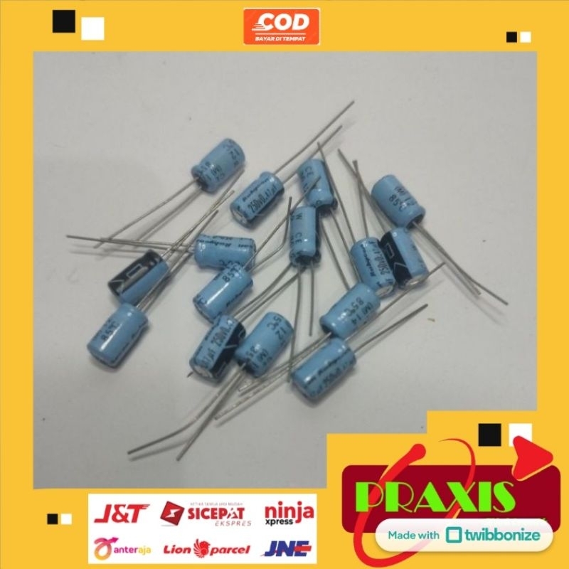 Elco Elko 0,47 uF 250 V Rubycon 10 Pcs