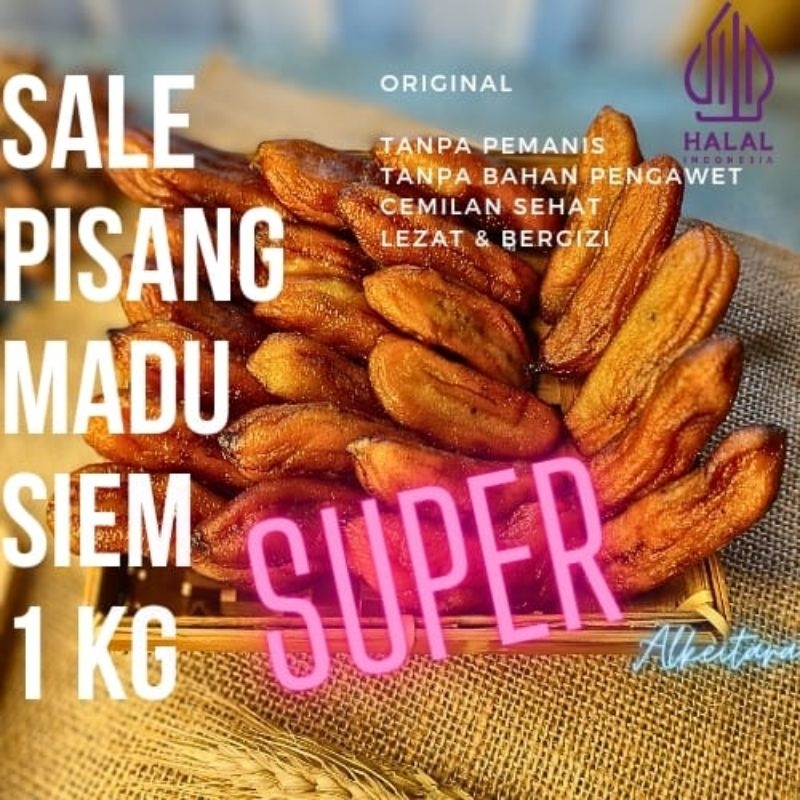 

PISANG SALE MADU SIEM 1 KG SUPER | CAMILAN SEHAT | BOX | PILIHAN