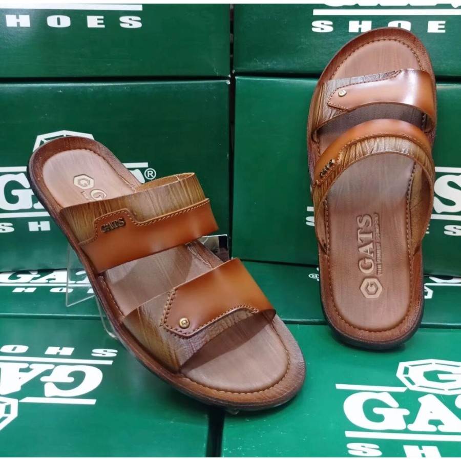 sandal pria Gats JK 702 tan.sandal kulit Gats
