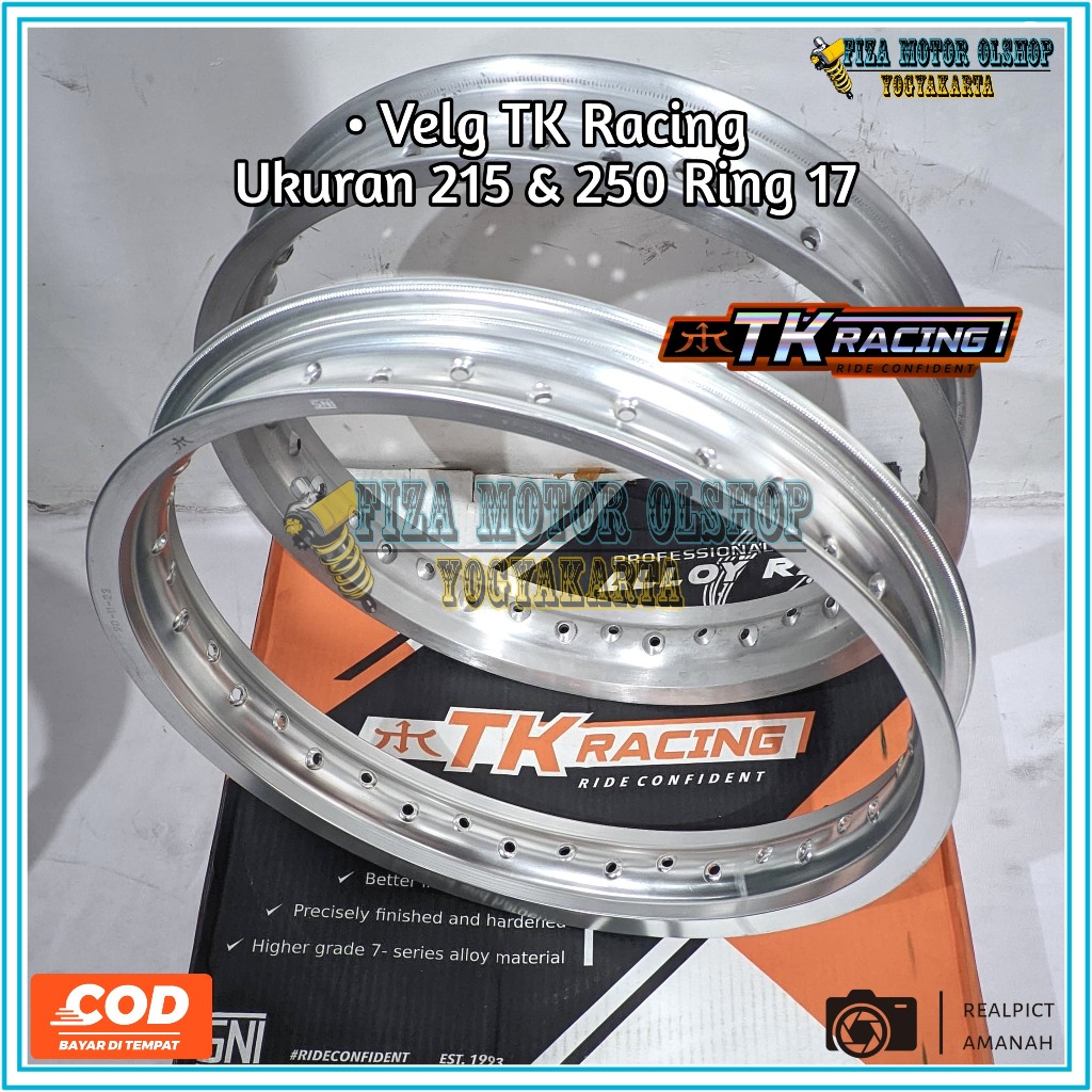 Velg Jari Jari Spoke Rim Ring TK Racing 215 250 Ring 17 WM Silver Original Cek Deskripsi