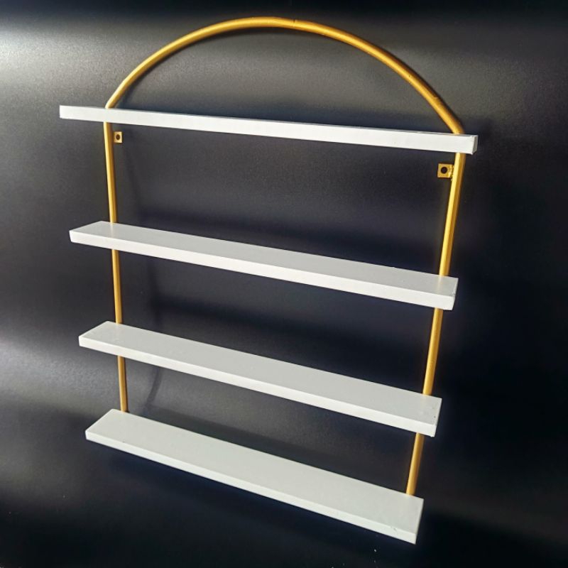 RAK KUTEK DINDING BESI GOLD KUAT UKURAN KECIL ESTETIK