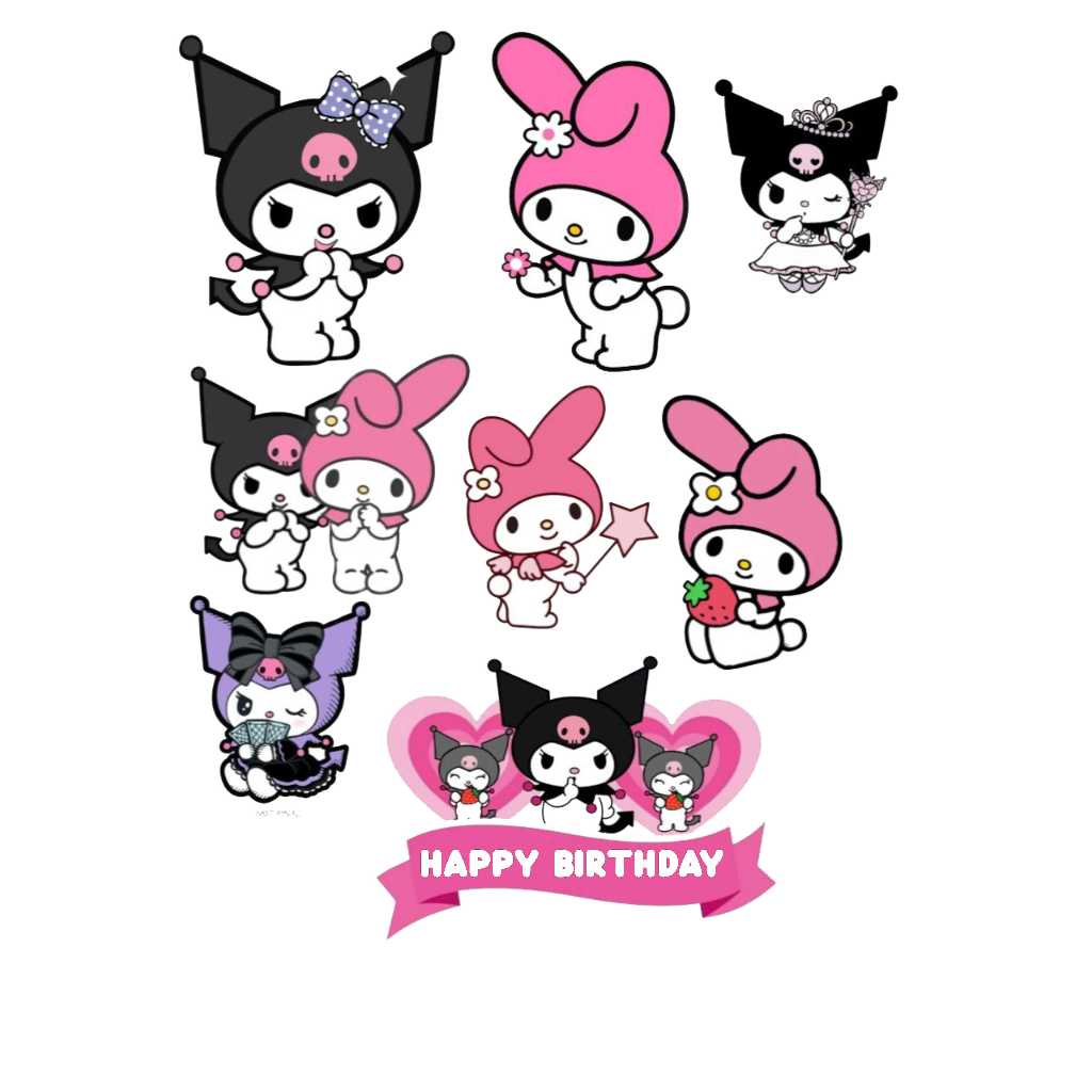 

TOPPER CAKE TOPPER ULANG TAHUN TOPPER ULTAH / HIASAN KUE KUROMI MELODY