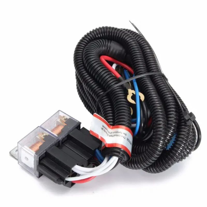 Relay set lampu tembak d2 laser 2 mode biled projie daymaker