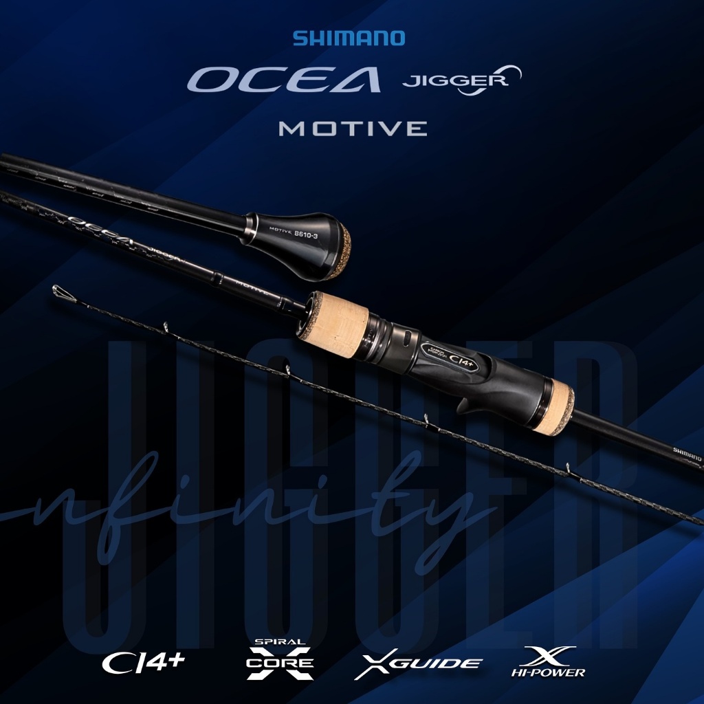Shimano Ocea Jigger Infinity Motive 2024 Slow Pitch Jigging SJ Rod Joran Pancing