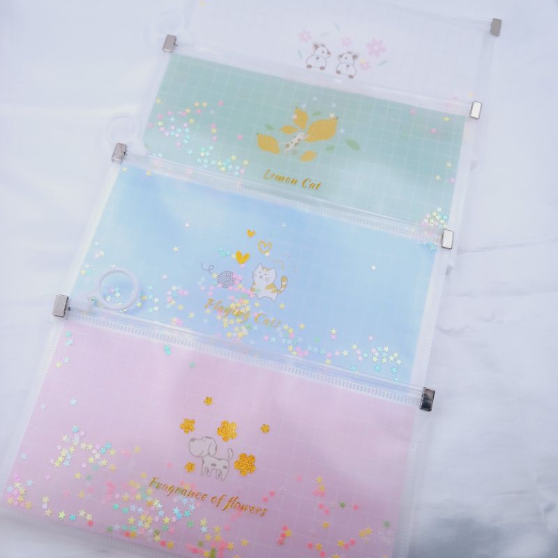 

Tempat Pensil Mika PVC Glitter - Tempat Makeup PVC Mika Glitter - Pouch Serbaguna PVC