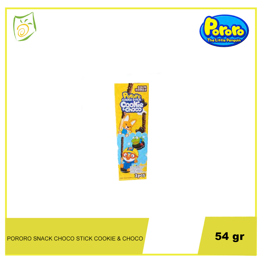 

Pororo Snack Choco Stick Cookie & Choco - Stik Cokelat & Kue untuk Pecinta Manis 54gr