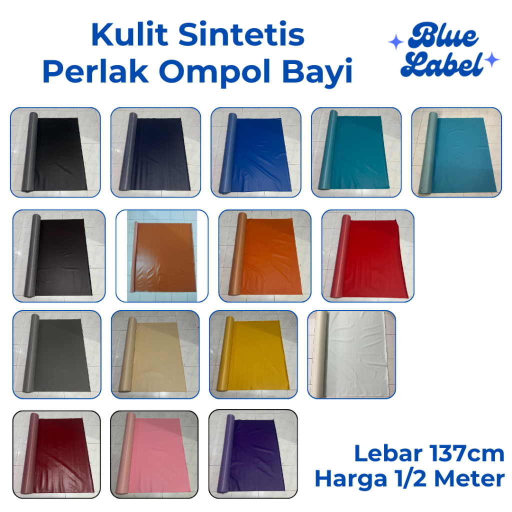 Perlak Bayi Meteran / Kulit Sintetis Alas Ompol Waterproof Polos ( Kulit Sintetis Oscar ) untuk Perl