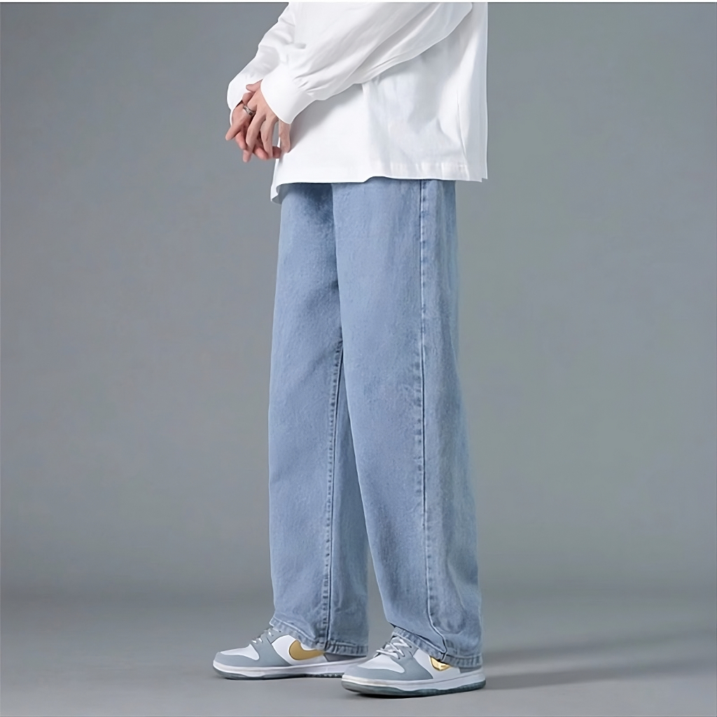 ENR - Jeans Celana Skena Style Pria Denim 13 oz Oversize - Ukuran 27-38