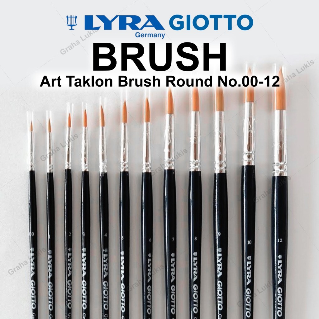 

KUAS LUKIS LYRA GIOTTO ART TAKLON BRUSH ROUND/ KUAS LYRA NYLON BULAT