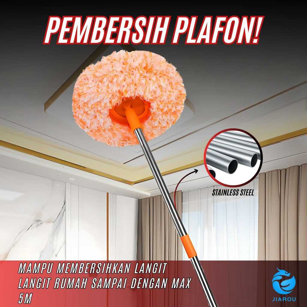 Alat Pel Lantai Pembersih Rumah/Dinding - Alat Sapu Plafon dan lantai180° Multifungsi Tinggi 1.4M-5M