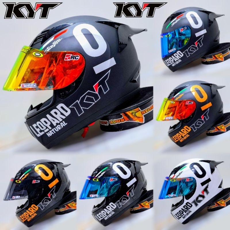 Helm full face KYT R10 black doff paket ganteng (free kaca original)