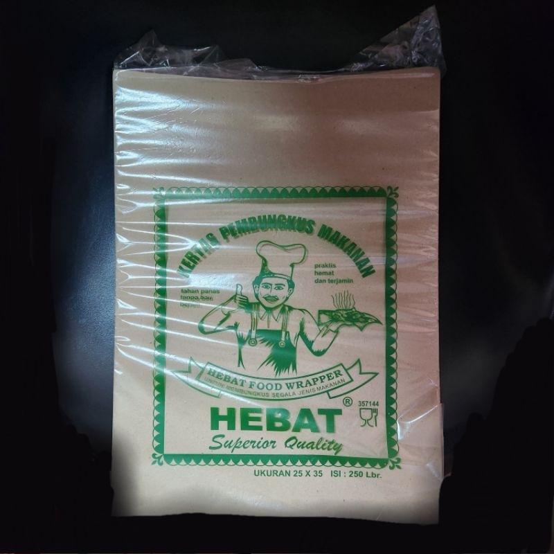 kertas nasi coklat ukuran kecil (25 x 35 cm) kotak persegi panjang