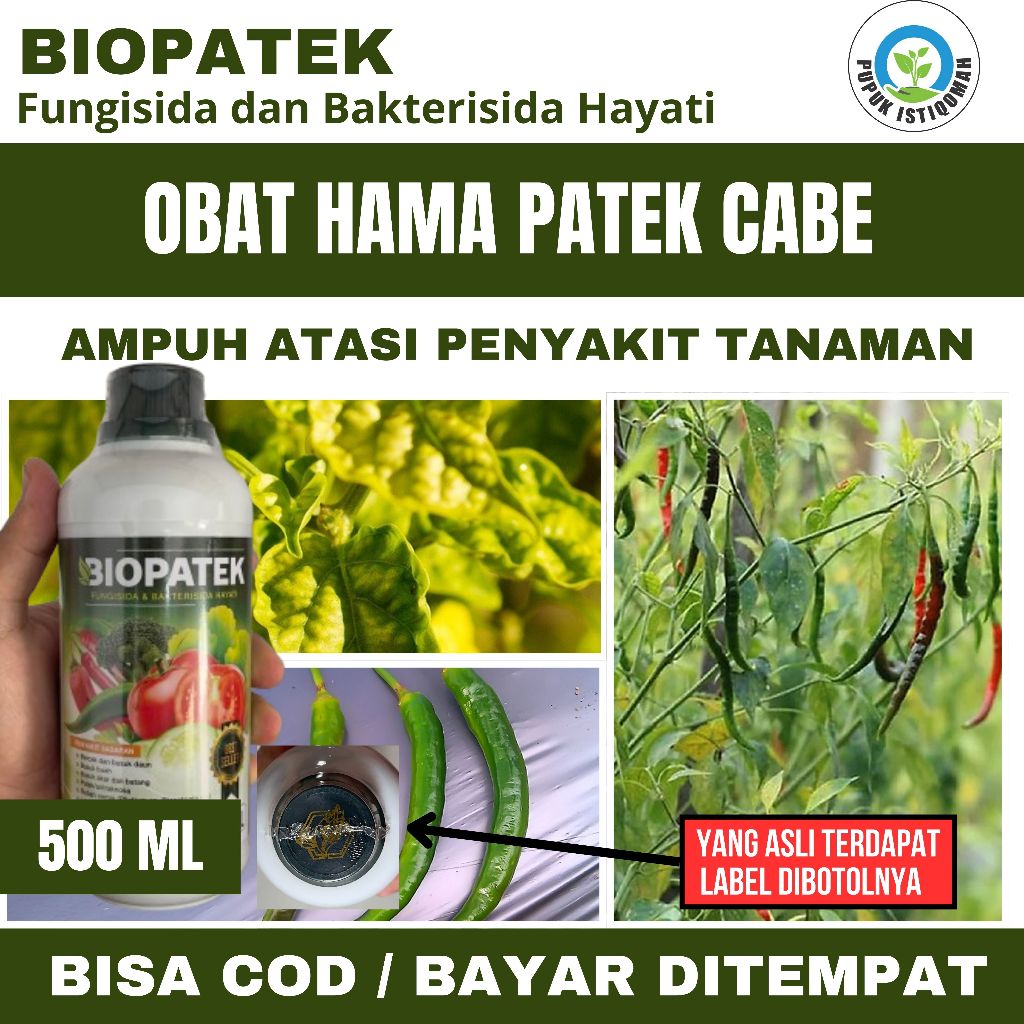 PROMO BIOPATEK Fungisida & Bakterisida Hayati Obat Hama Patek Cabe Mengatasi Penyakit Patek Cabe