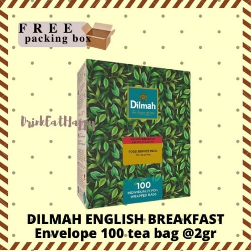 

DILMAH ENGLISH BREAKFAST Tea Kemasan 100 Envelopes Teh Celup