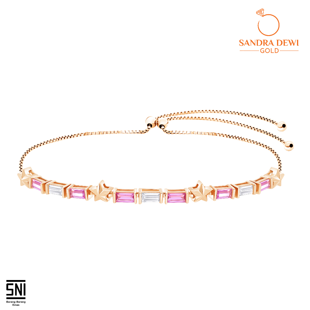 Gelang Sandra Dewi Gold Special Anniversary 4 Pink Core Collections BC230044